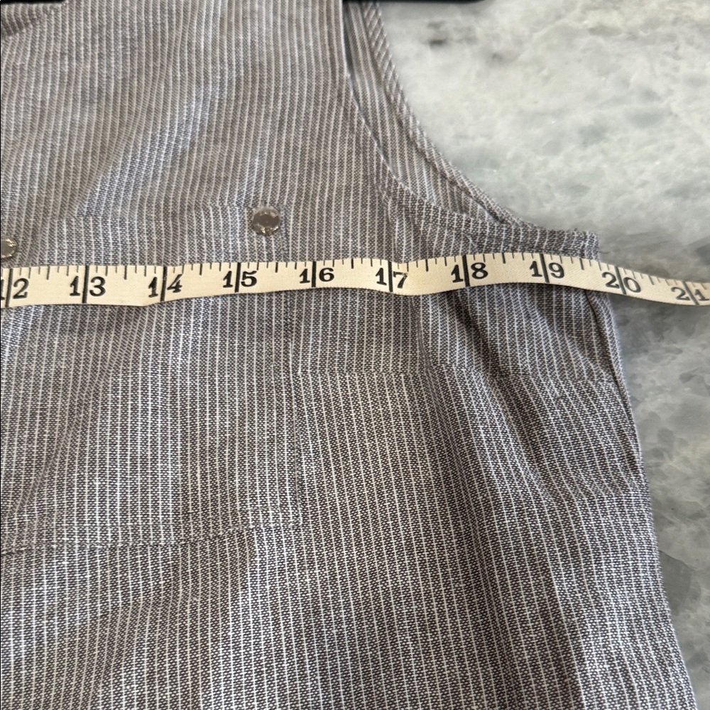 Anne Klein Gray Striped Sleeveless Blouse - Picture 7 of 7